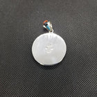galaxy plant circle green opal kingman turquoise spiny oyster black onyx red coral streling silver pendant necklace