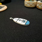 Native Symbol Denim Lapis oval shape Sterling silver pendant