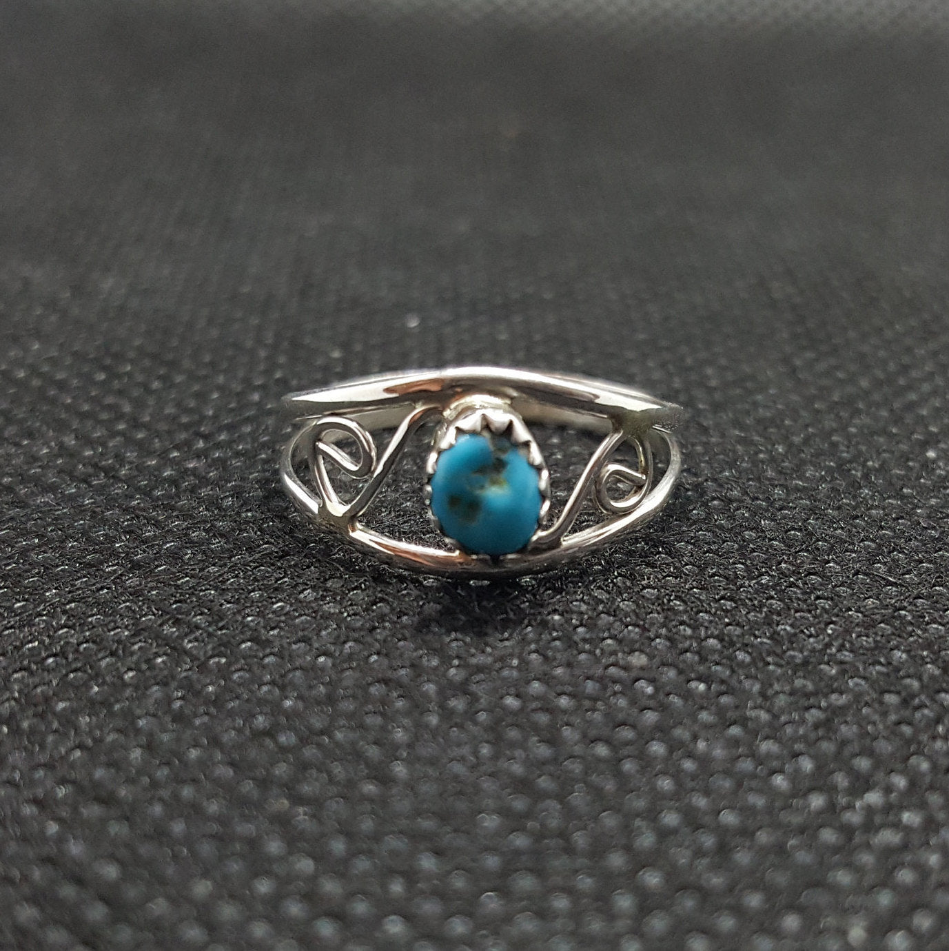 Handmade Silver ring Kingman Turquoise Sterling Silver