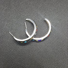 Silver Galaxy Inlay Multi Stone Earrings Sterling Silver