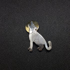 VINTAGE Silver and Gold Wolf lobo Pin Sterling Silver -  vintage