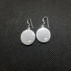 Silver Black Onyx Abalone Shell Earrings Sterling Silver