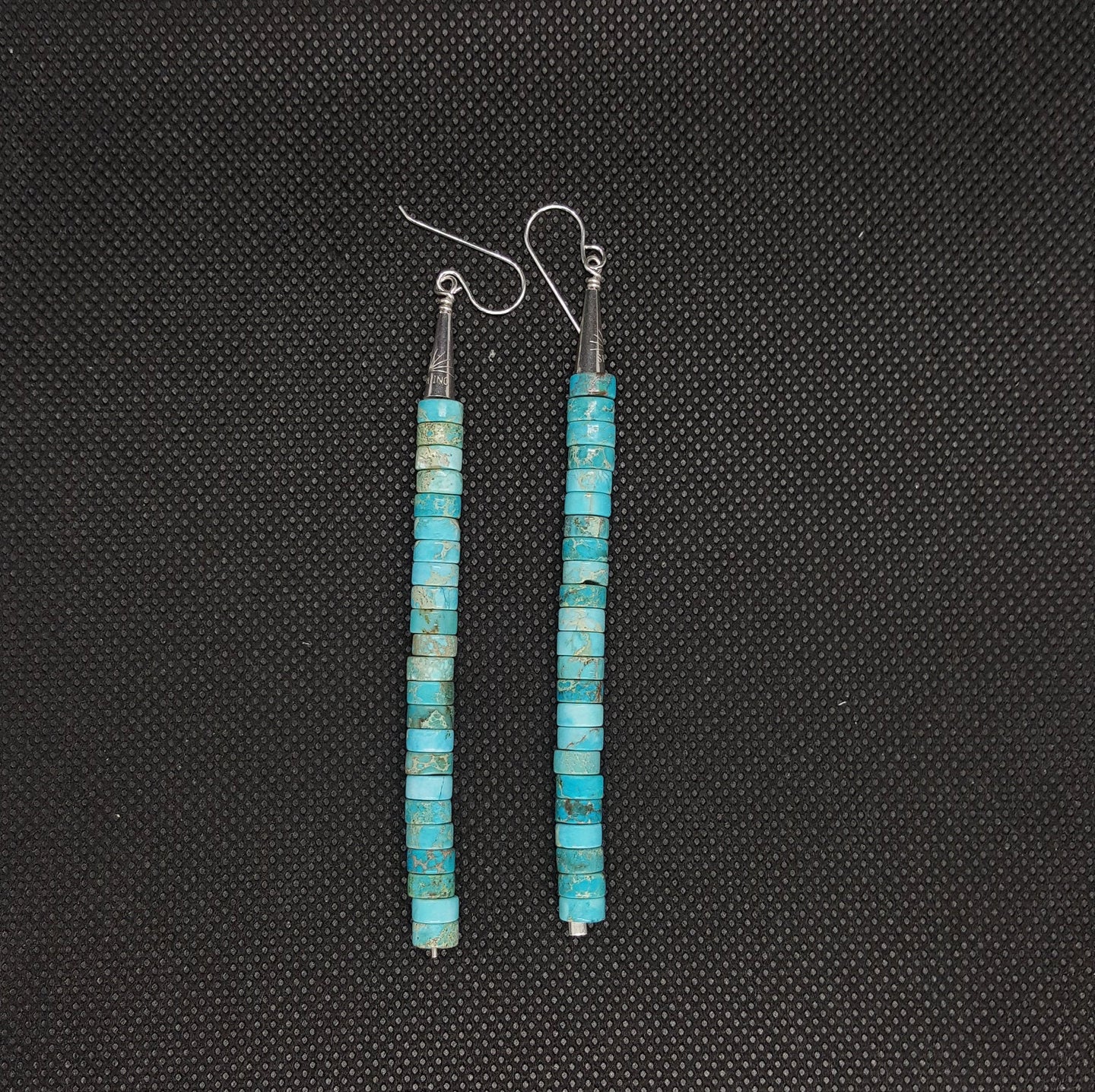 Silver Kingman Turquoise Dangle Earing Sterling Silver