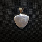 Silver Triangle Inlay Kingman Turquoise Black Onyx Red Opal White Mother of Pearl Yellow Mother of Pearl Pendant Necklace Sterling Silver