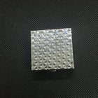 Stainless Steel Multi Stone Inlay Square Pill Box Sterling Silver
