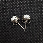 5 mm round White Buffalo Turquoise Sterling silver stud earrings